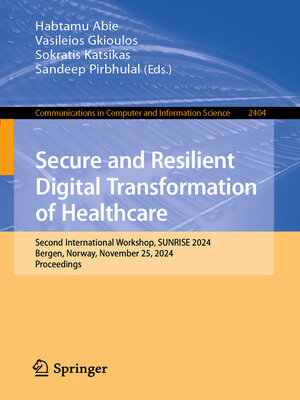 cover image of Secure and Resilient Digital Transformation of Healthcare